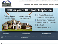 Tablet Screenshot of davisroof.net